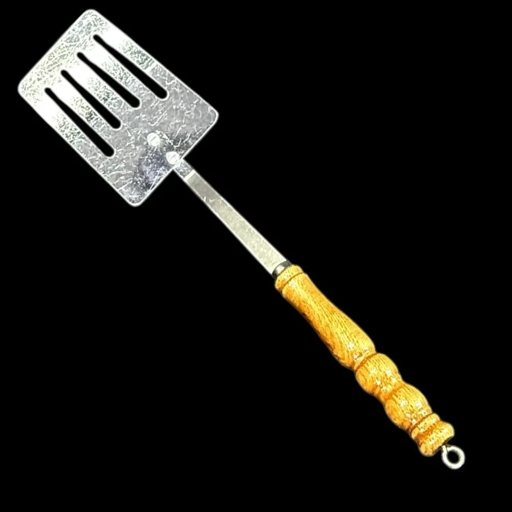 Chef's Delight Spatula Stainless Steel Wood‎ Handle Vintage Cookware